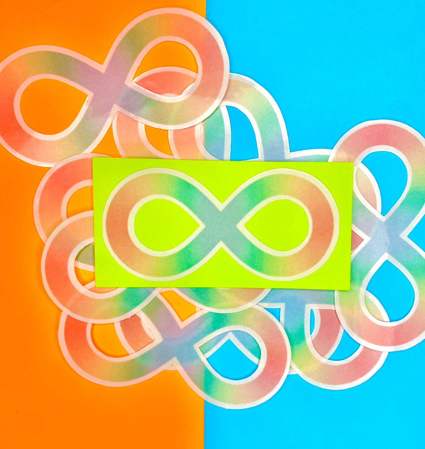 -- Limited Edition -- Rainbow Infinity Symbol Clear Sticker