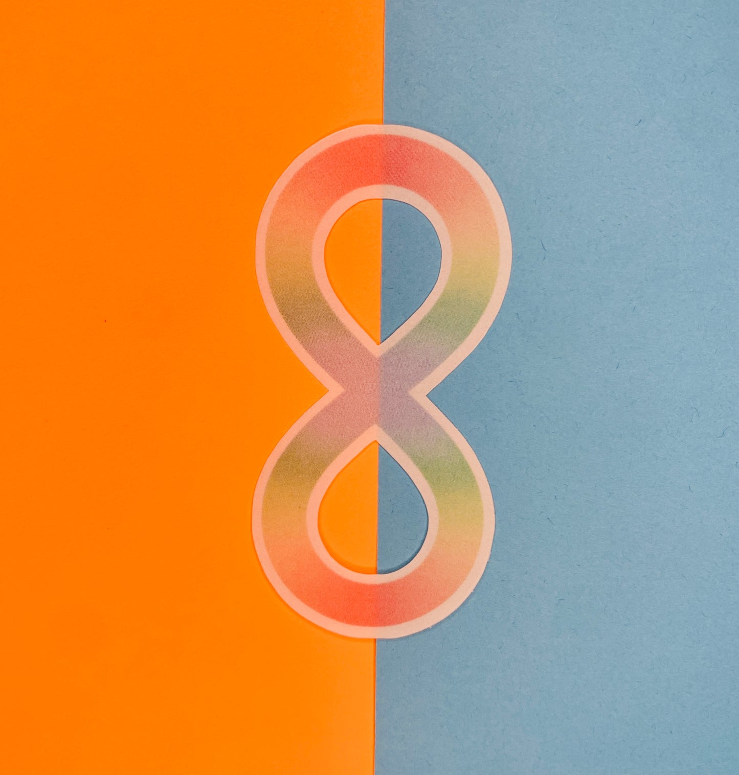 -- Limited Edition -- Rainbow Infinity Symbol Clear Sticker