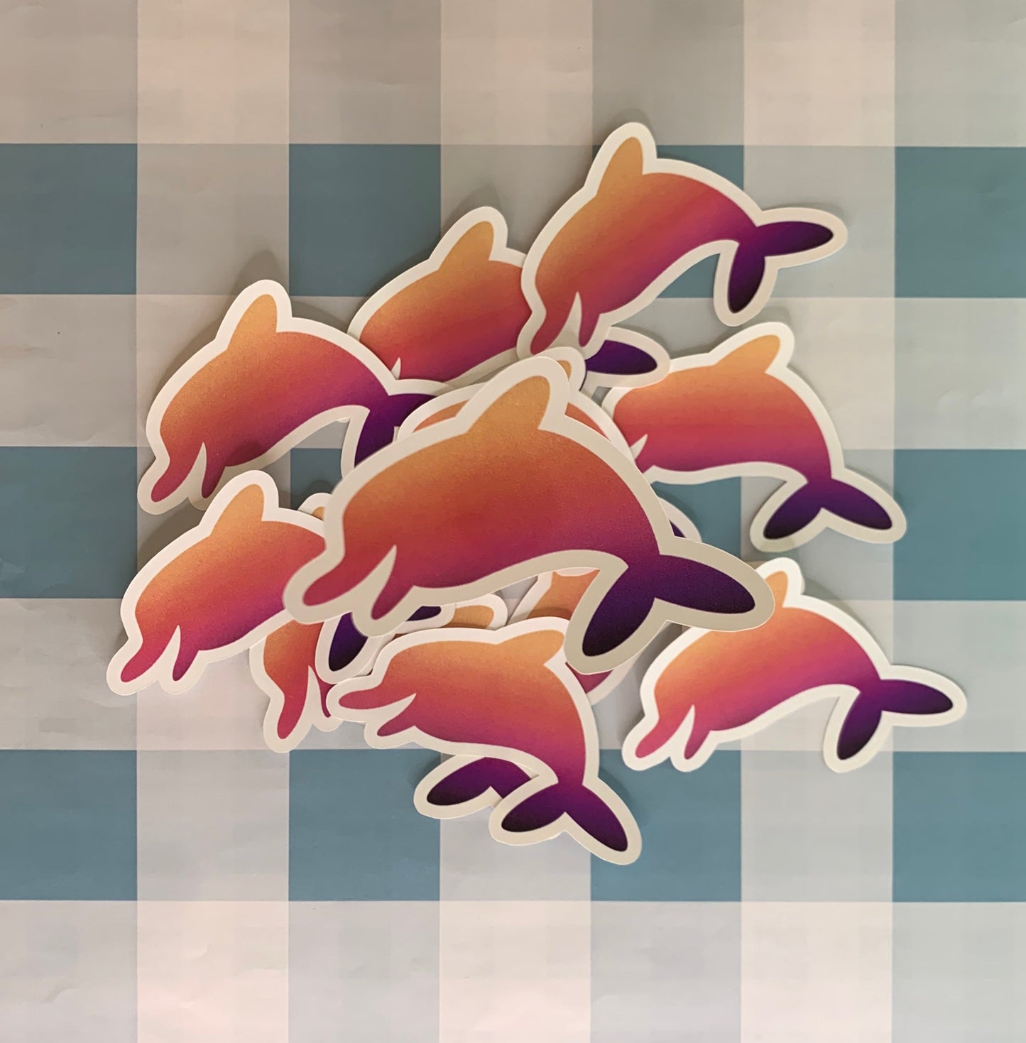 Waterproof Stickers Custom | Rainbow Dolphin | The Sticky Supplies
