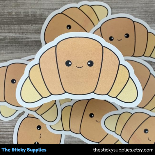 Customizable Waterproof Stickers - Croissant | The Sticky Supplies