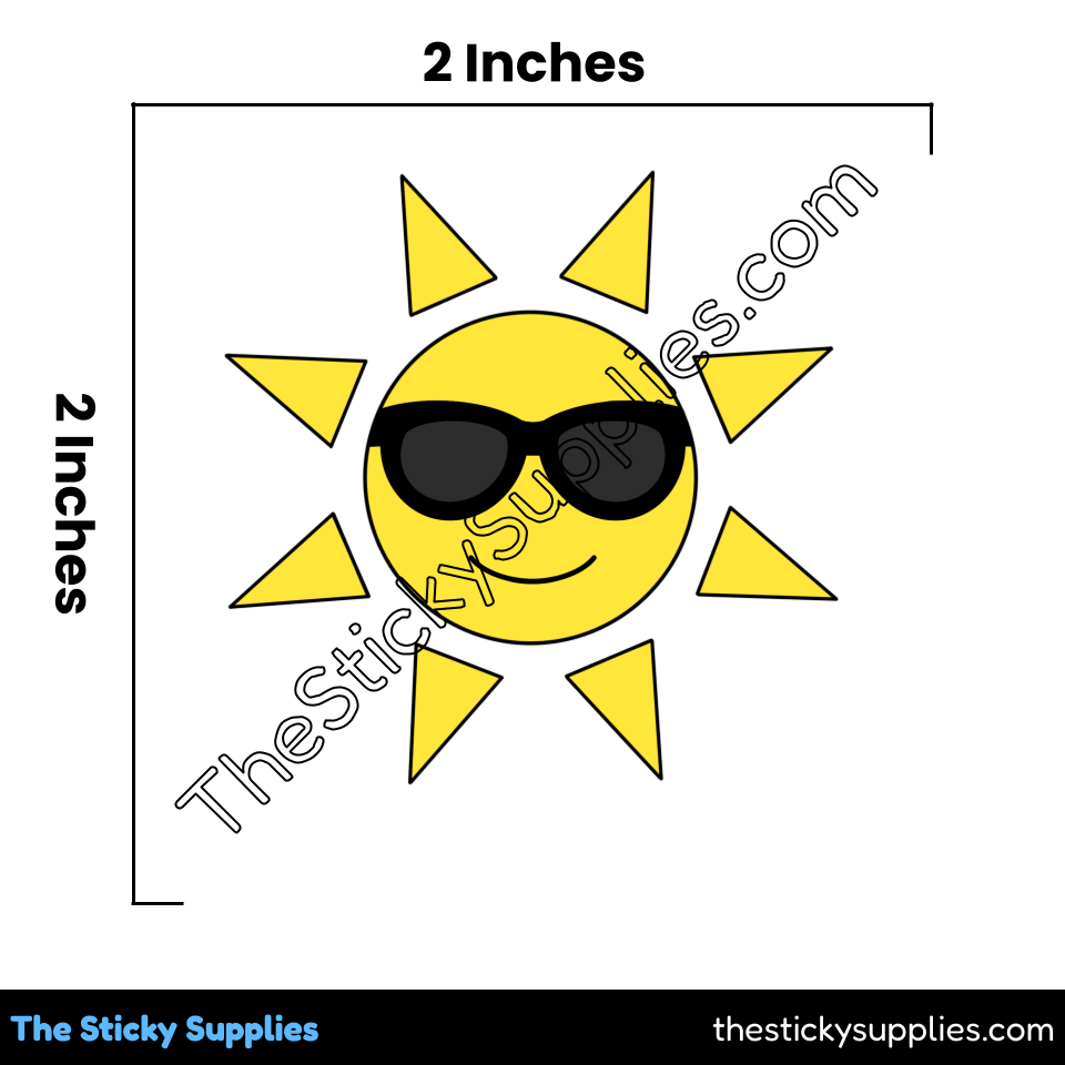 Sun with Sunglasses Sticker