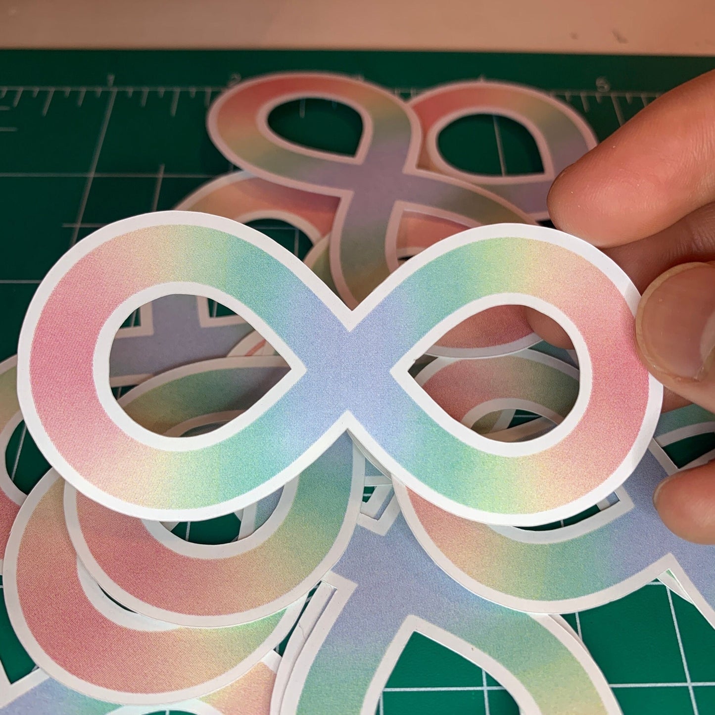 Rainbow Infinity Polyester Sticker