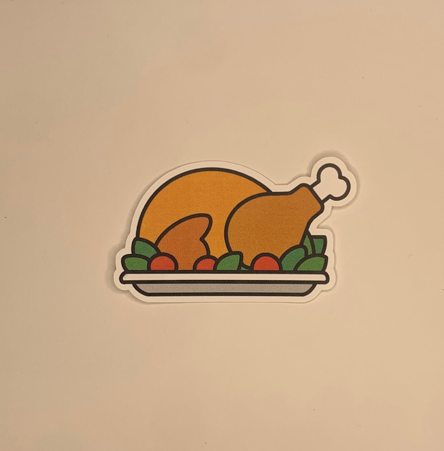 Thanksgiving Turkey Polyester Sticker
