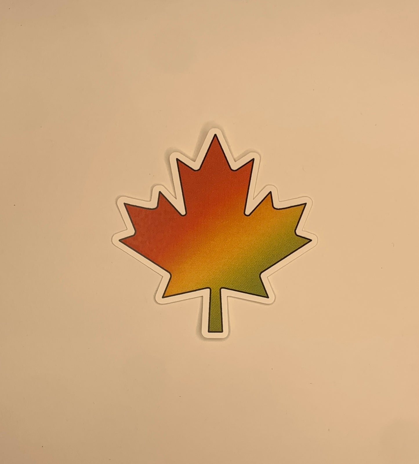 Fall Leaf Polyester Sticker