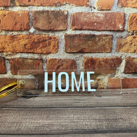 Custom Acrylic Keychain -- Gold, White, or Black