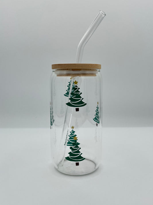 Christmas Tree Glass Cup